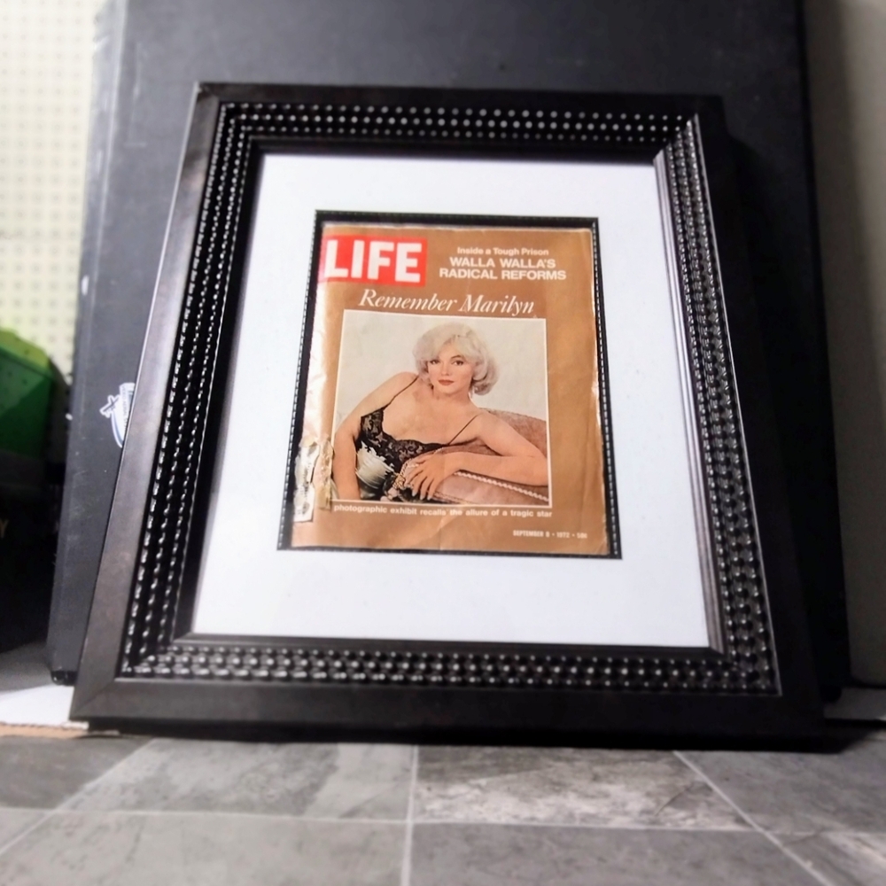 SOLD Classic Vintage Framed Life Magazine Cover Art Original Marilyn Monroe